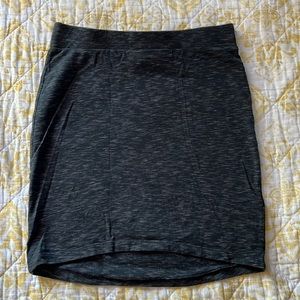 High Waisted Grey Mini Skirt